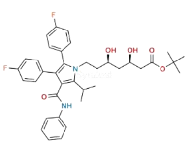 Tert-butyl (3R,5R)-7-(2,3-bis(4-fluorophenyl)-5-isopropyl-4-(phenylcarbamoyl)-1H-pyrrol-1-yl)-3,5-dihydroxyheptanoate.