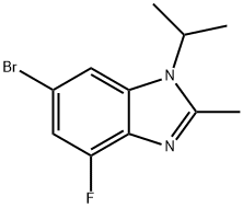 6-Bromo-4-fluoro-1-isopropyl-2-methyl-1H-benzo[d]imidazole.