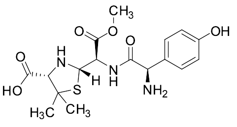 Amoxicillin open ring methyl ester.