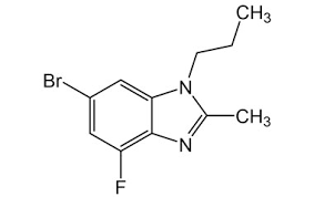 6-Bromo-4-fluoro-2-methyl-1-propyl-1H-benzo[d]imidazole.
