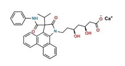 Calcium(I) (3S,5S)-3,5-dihydroxy-7-(3-isopropyl-2-oxo-3-(phenylcarbamoyl)-2,3-dihydro-1H-dibenzo[e,g]indol-1-yl)heptanoate.